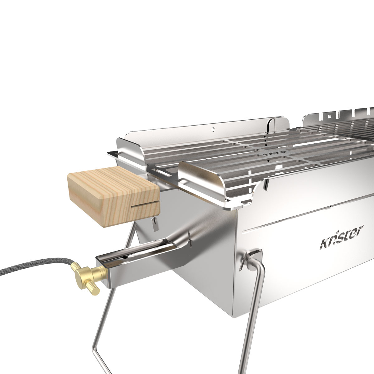 Knister Gasgrill Hero – tragbarer Dual Fuel Edelstahl-Grill Knister Gasgrill Hero – tragbarer Dual Fuel Edelstahl-Grill