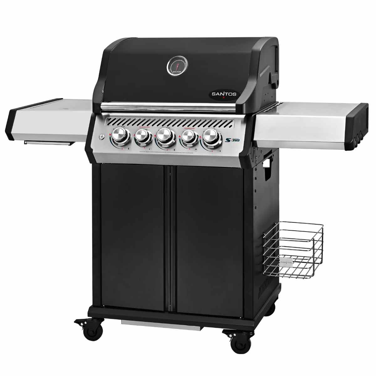 SANTOS S-318 Pro mit Seiten- & Heckbrenner in Schwarz