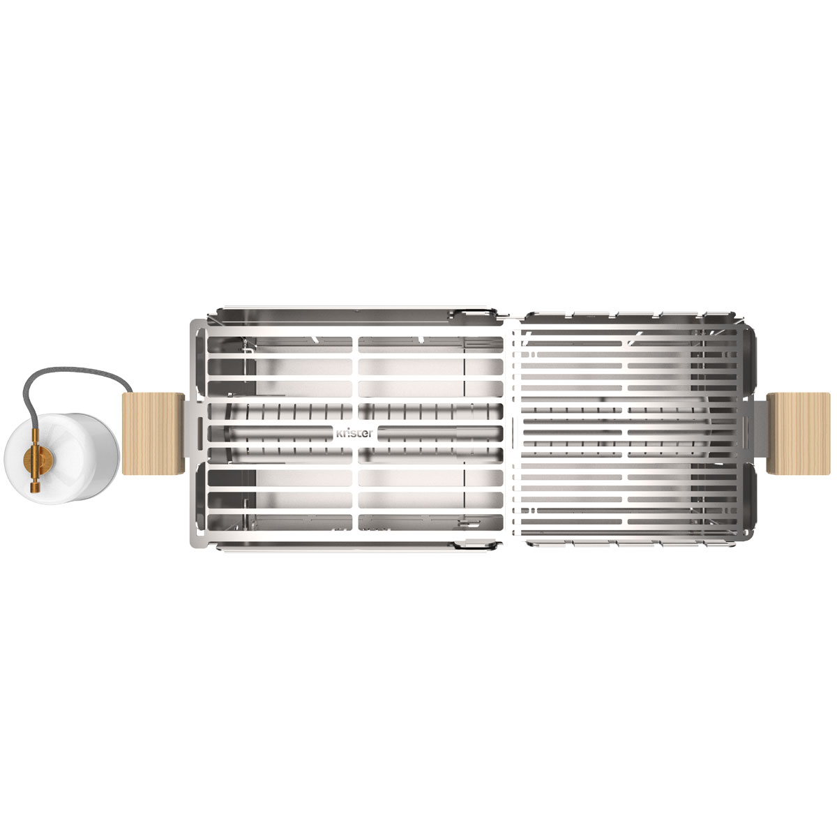 Knister Gasgrill Hero – tragbarer Dual Fuel Edelstahl-Grill Knister Gasgrill Hero – tragbarer Dual Fuel Edelstahl-Grill