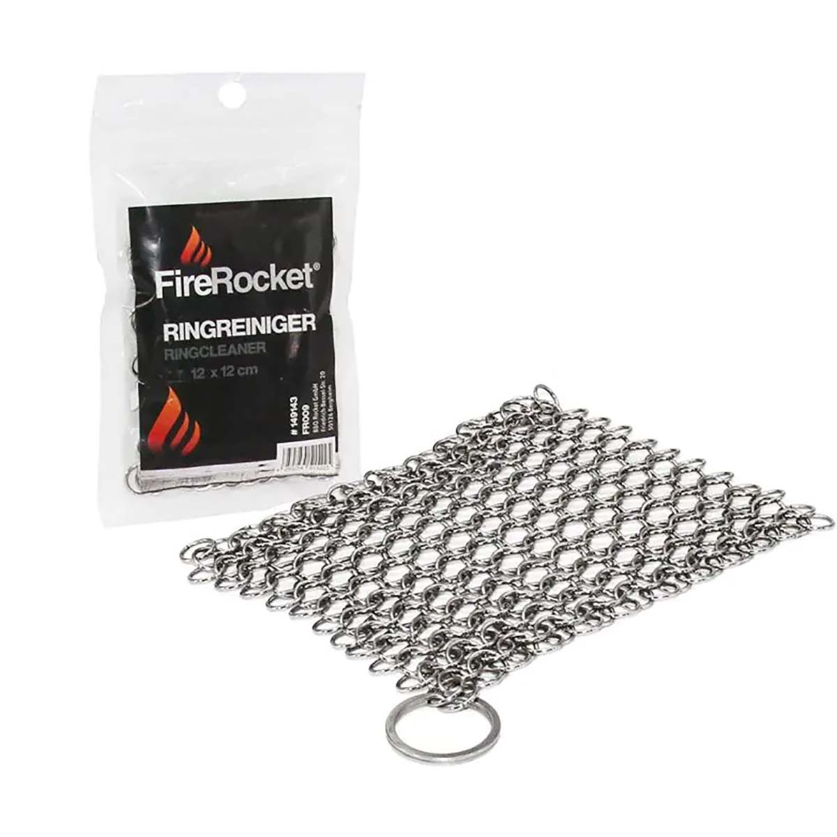 FireRocket Edelstahl Ringreiniger | 12,5 x 12,5 cm
