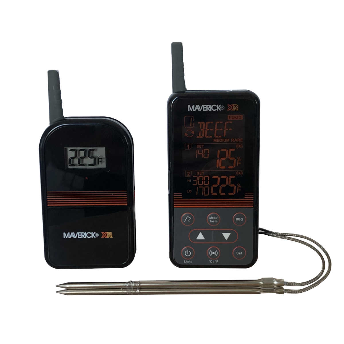 Maverick XR-40 Funk Grillthermometer Black Edition, 2 Fühler