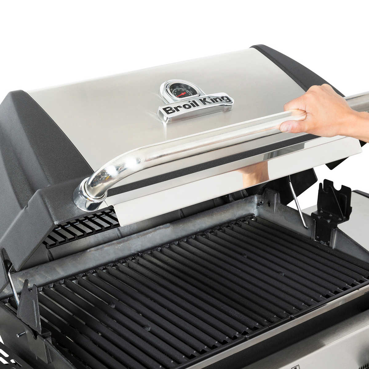 Broil King Signet 390 inkl. Drehspieß, Edelstahl Deckel