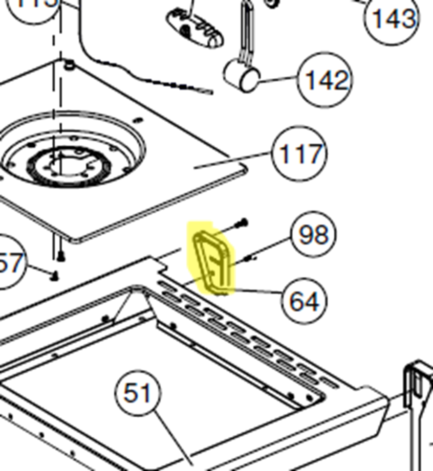 Broil King Seitenablage Endkappe links außen SOVEREIGN