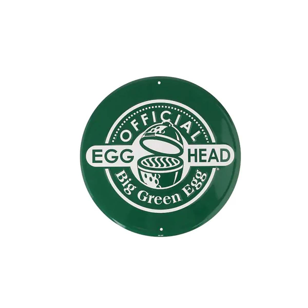 Big Green Egg | Official Egghead | Rundes grünes Dekoschild
