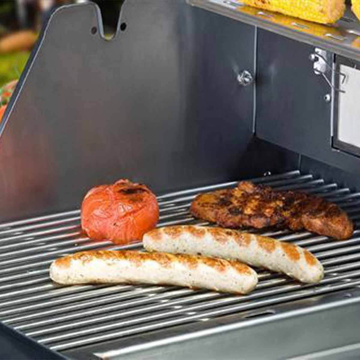 SANTOS Edelstahl Grillrost für Weber Spirit 200er, 25,2 x 44,2 cm