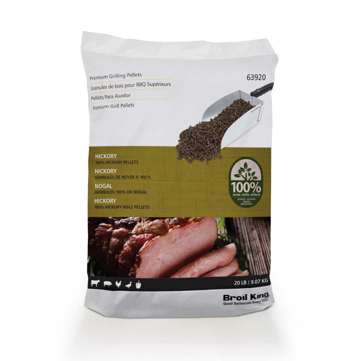 Broil King Hickory BBQ Holzpellets, 9,07 kg