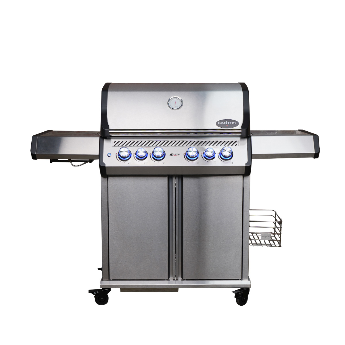 SANTOS S-418 Pro TST | Seiten- & Heckbrenner | Ready2Grill Bundle