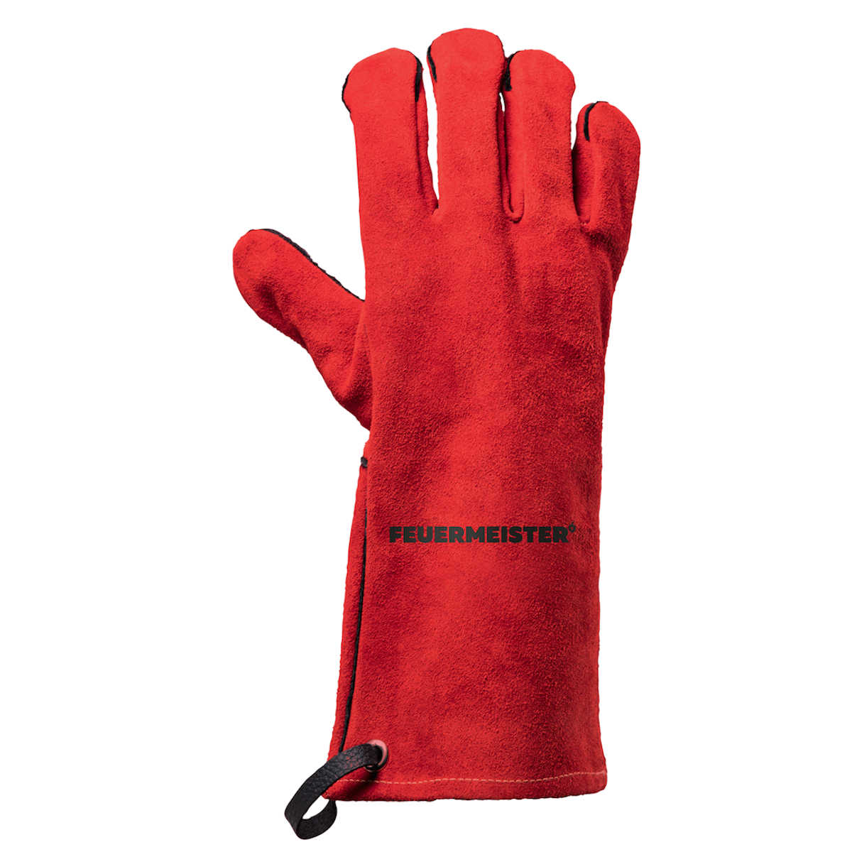 FM Grillhandschuh Leder Rot  12 FM Grillhandschuh Leder Rot  12