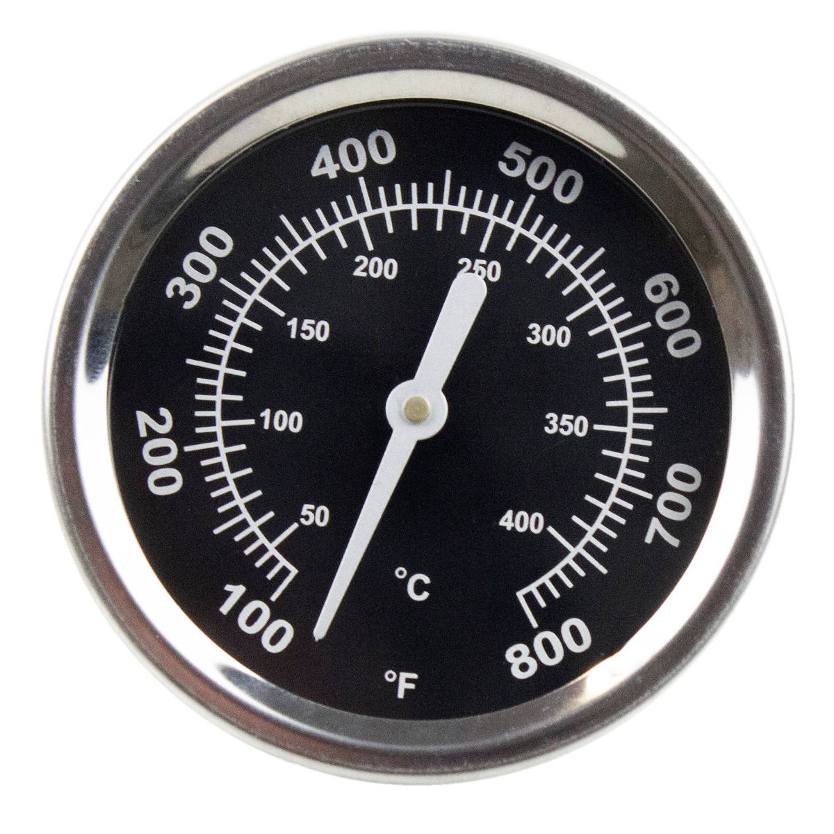 SANTOS Einabu-Deckelthermometer für Gas- & Kugelgrills, rund