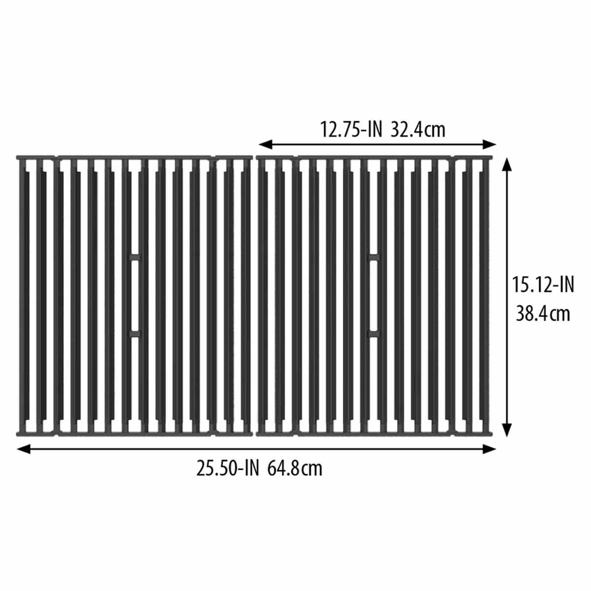Broil King Gussrost | Signet & Crown - 2 Stück, Maße