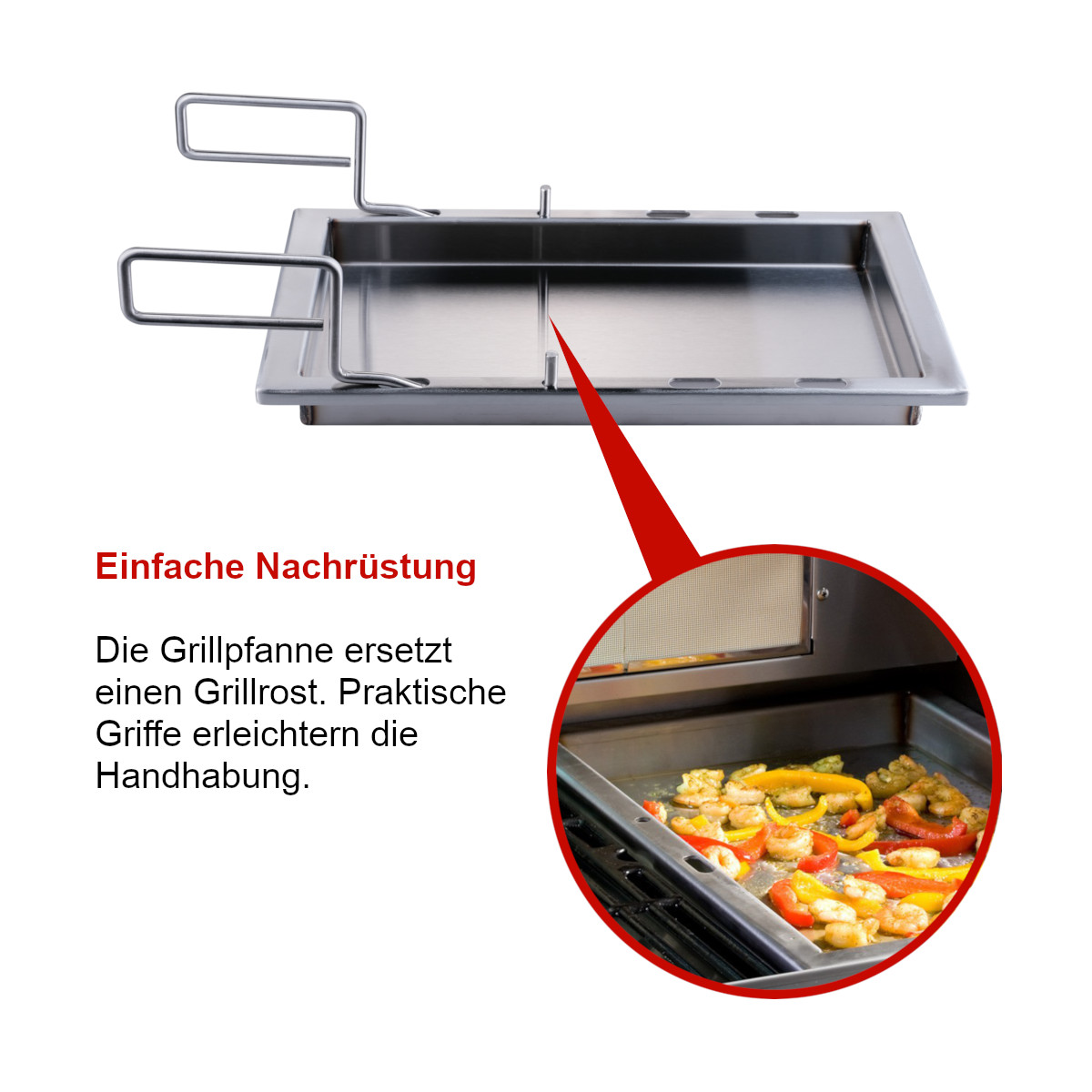 SANTOS Einsatzpfanne für Broil King Regal / Imperial & Weber Genesis ll Alleinstellungsmerkmal SANTOS Einsatzpfanne für Broil King Regal / Imperial & Weber Genesis ll Alleinstellungsmerkmal