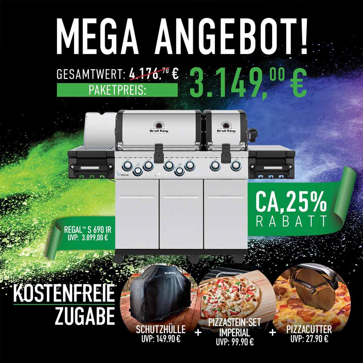 Broil King Regal 690 Pro IR | Promo Aktion | inkl. Abdeckhaube, Pizzastein-, heber & -schneider | Drehspieß Broil King Regal 690 Pro IR | Promo Aktion | inkl. Abdeckhaube, Pizzastein-, heber & -schneider | Drehspieß