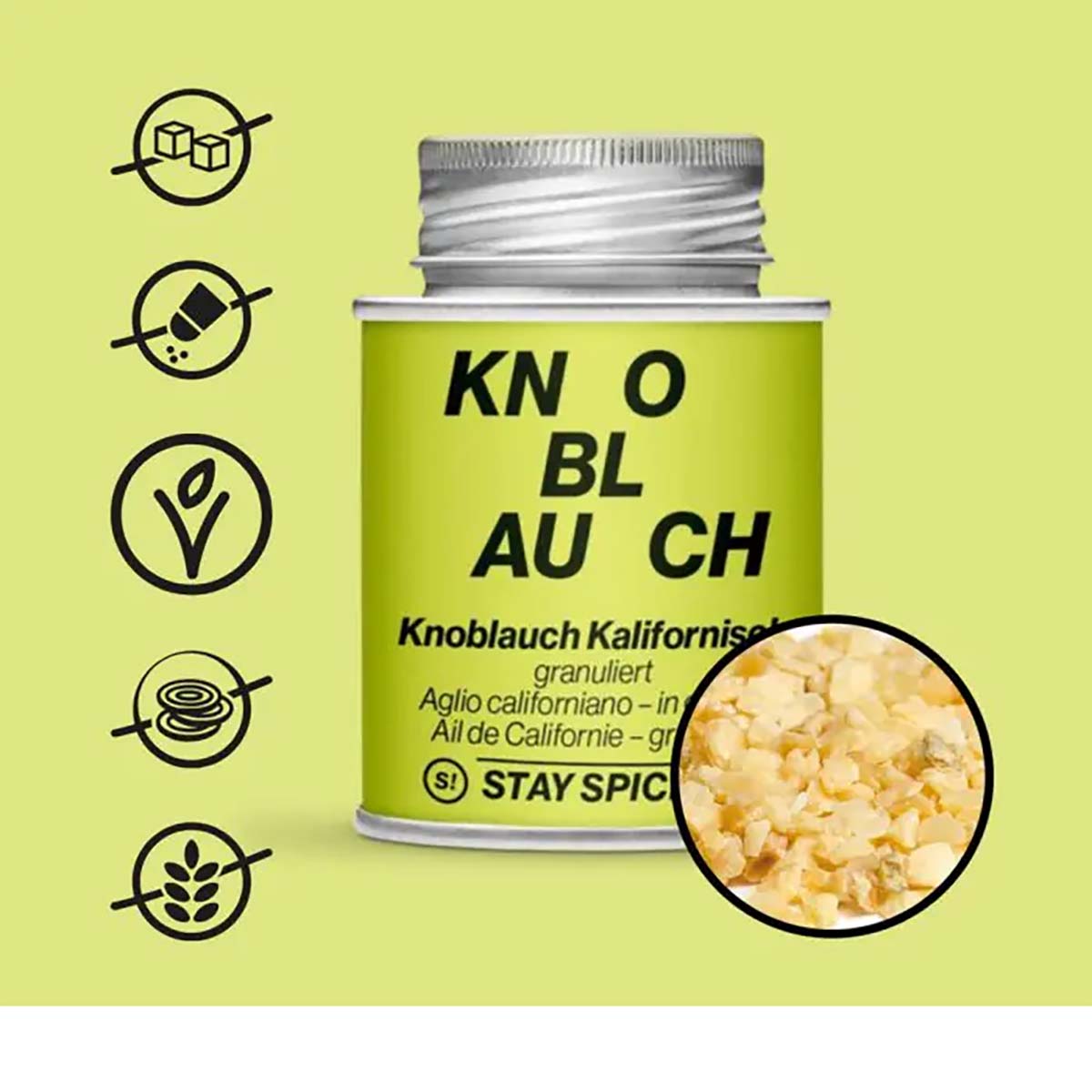 STAY SPICED !  Knoblauchgranulat - Kalifornisch | 90 g
