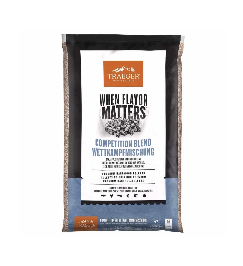 Traeger Pro Series 22 Pelletgrill Bundle – Blau inkl. Frontablage & 2 Säcken Pellets