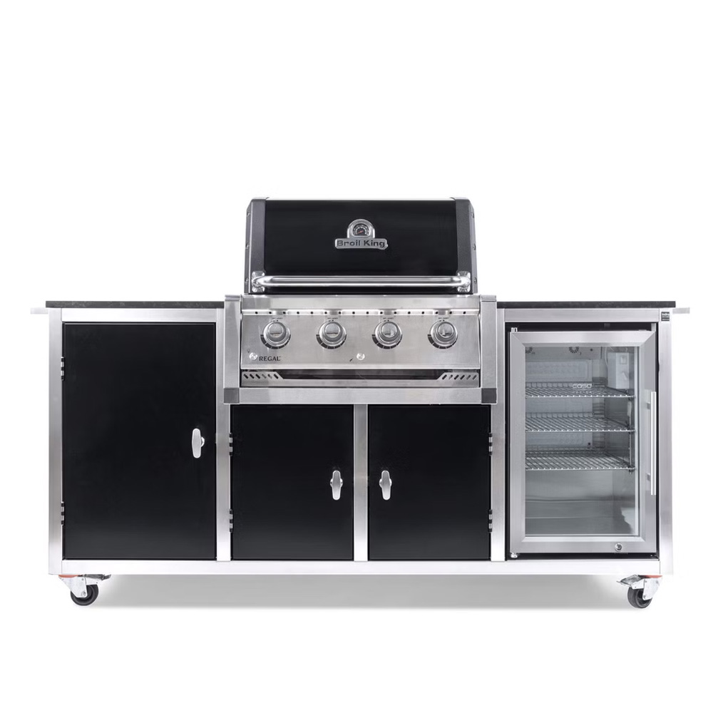 INDRA BLACKLINE Gasgrillstation Broil King Regal 420 | Kühlschrank
