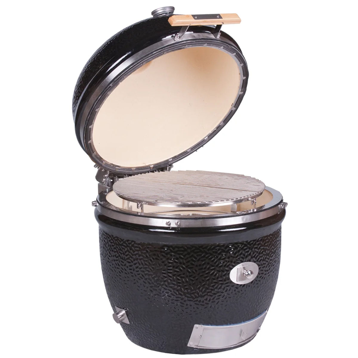 Monolith Keramikgrill Two.66 Stand Alone mit geöffnetem Deckel Monolith Keramikgrill Two.66 Stand Alone mit geöffnetem Deckel