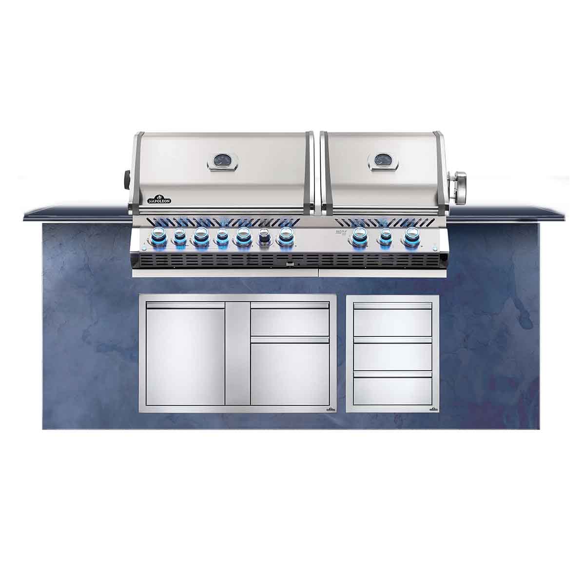 Napoleon Einbaugrill Prestige Pro 825 | Edelstahl inkl. Drehspieß