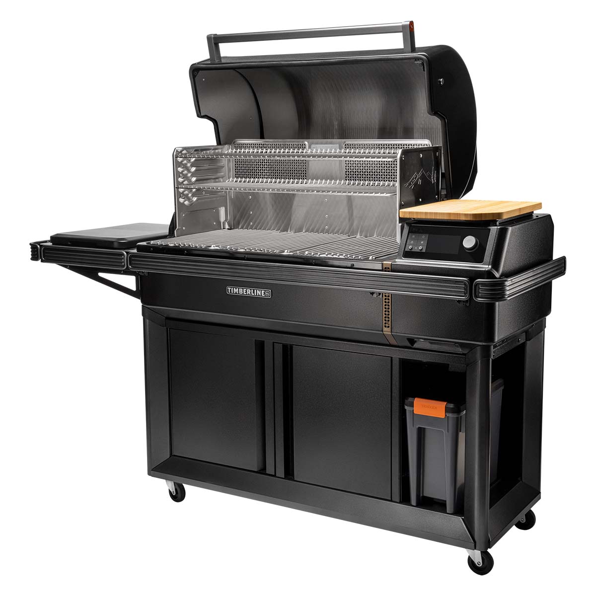 Traeger Pelletgrill Timberline XL, Schwarz geöffnet