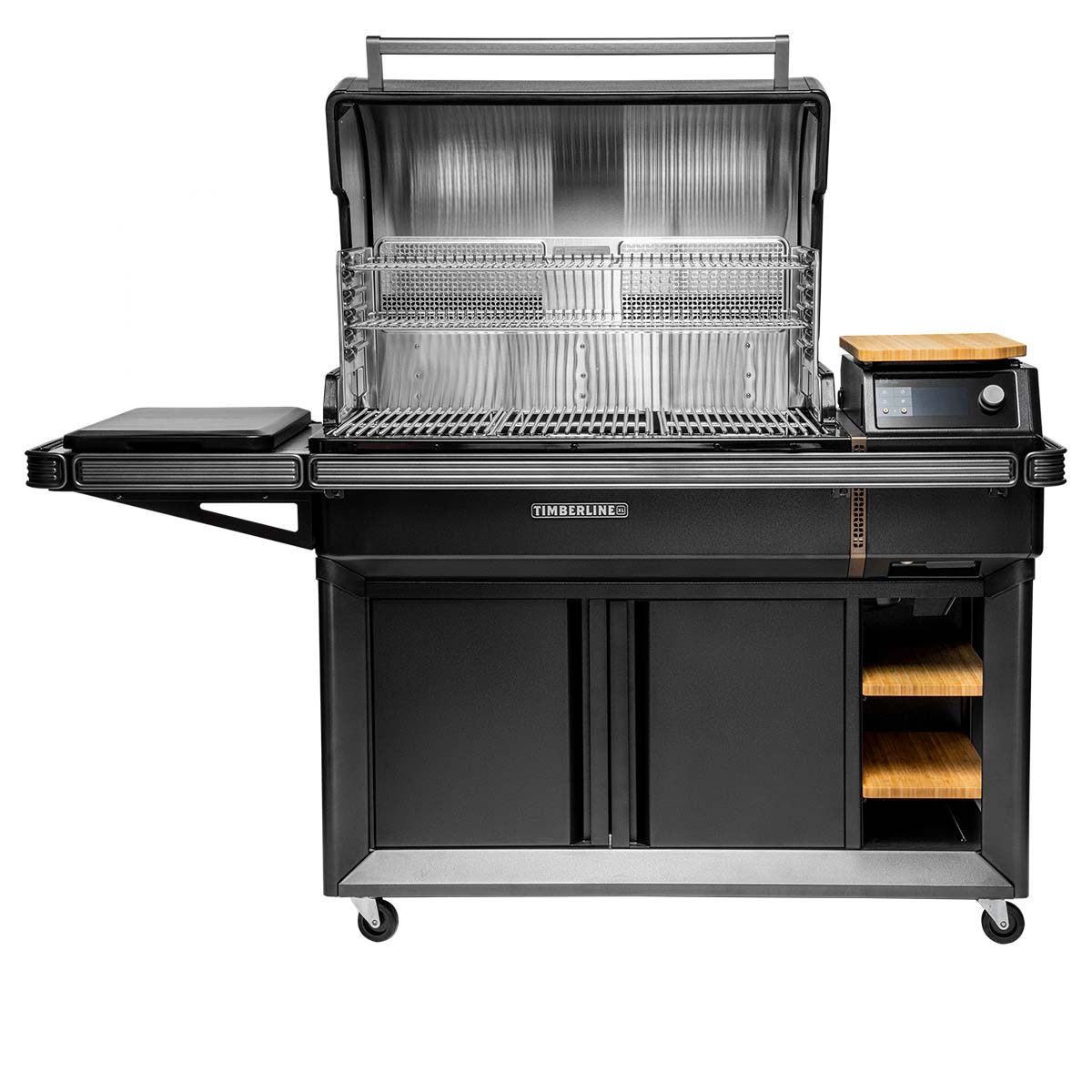 Traeger Pelletgrill Timberline XL, Schwarz Traeger Pelletgrill Timberline XL, Schwarz geöffnet