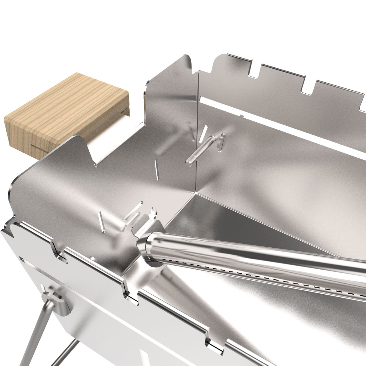 Knister Gasgrill Hero – tragbarer Dual Fuel Edelstahl-Grill Knister Gasgrill Hero – tragbarer Dual Fuel Edelstahl-Grill