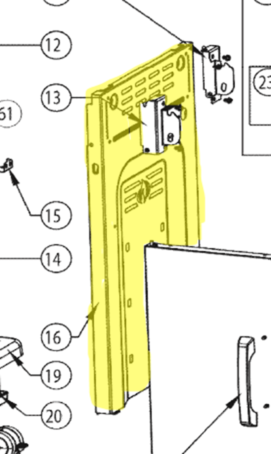 left/right cart enclosure panel