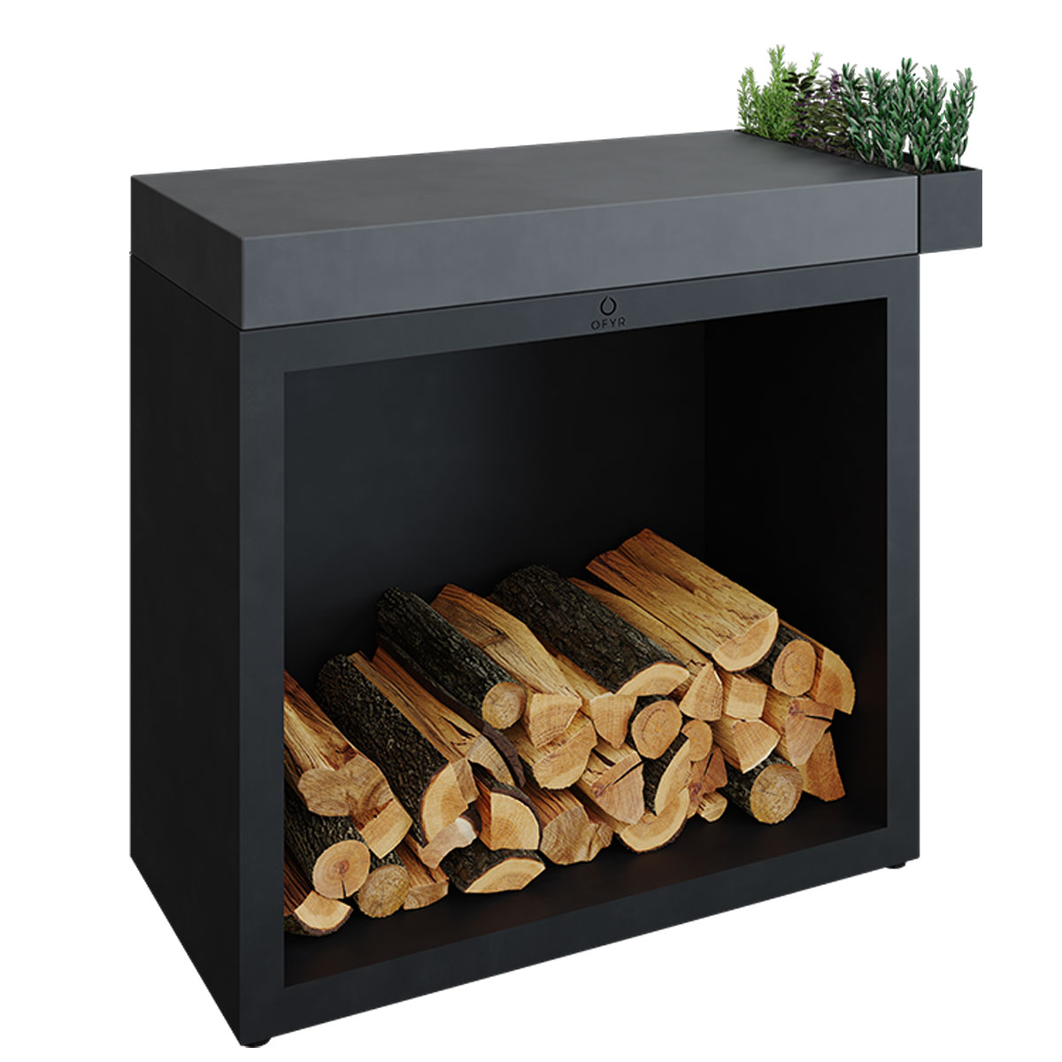 OFYR Butcher Block Storage 90 Black Keramik Dunkelgrau