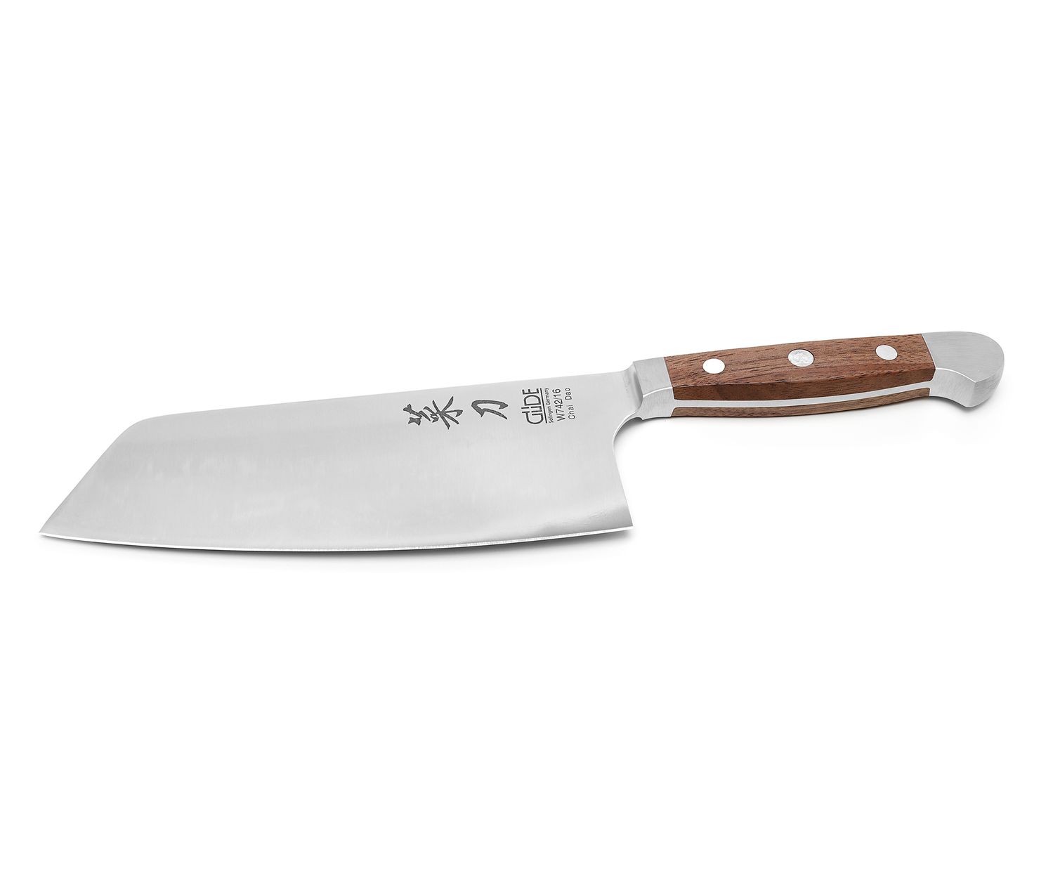 Güde Alpha Walnuss Chai Dao 18 cm – Chinesisches Kochmesser mit Solinger Schmiedekunst