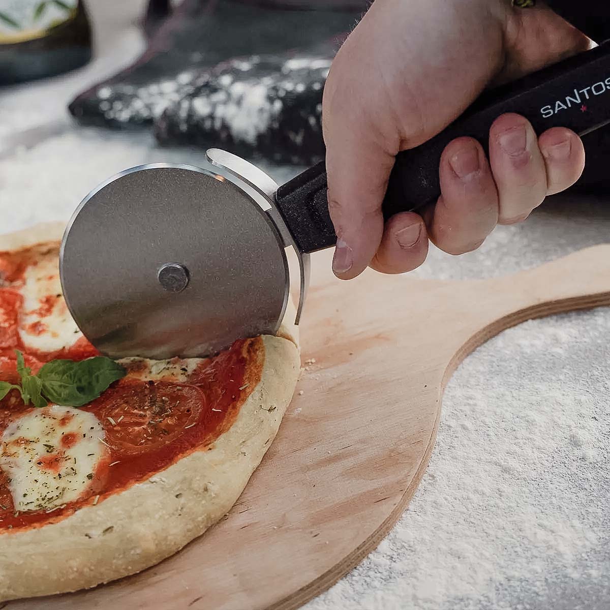 SANTOS Pizzaschneider, Edelstahl SANTOS Pizzaschneider, Edelstahl