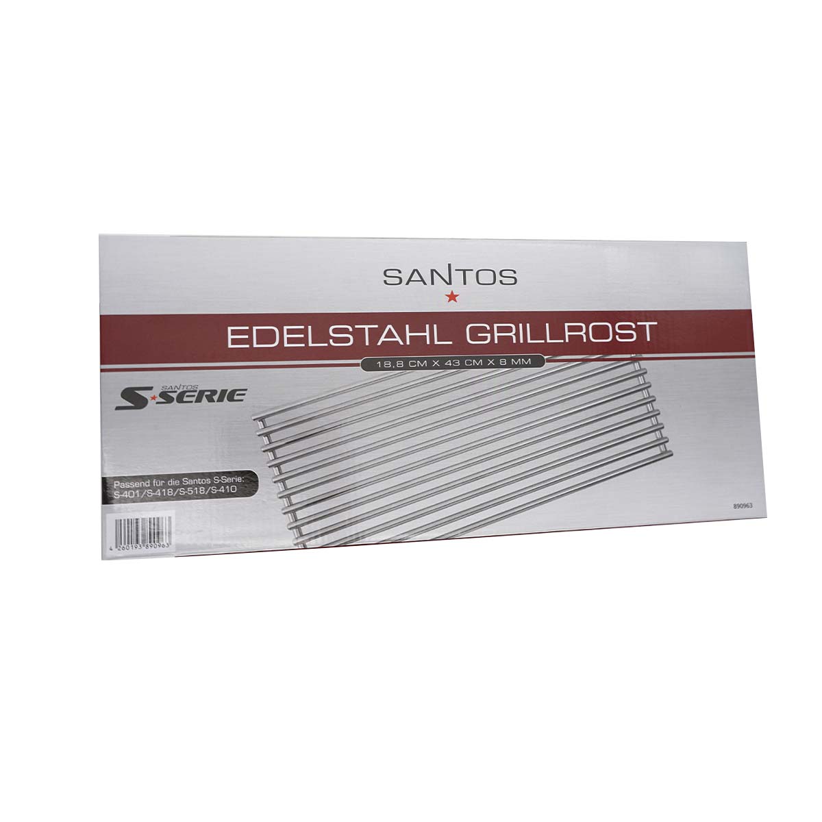 SANTOS Edelstahlrost 8 mm für S-401