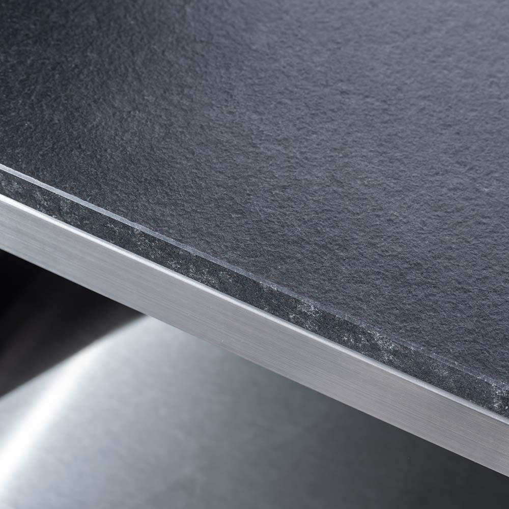 INDRA BLACKLINE Gasgrillstation Napoleon Pro 665 | Kühlschrank | inkl. Drehspieß Arbeitsplatte Granit