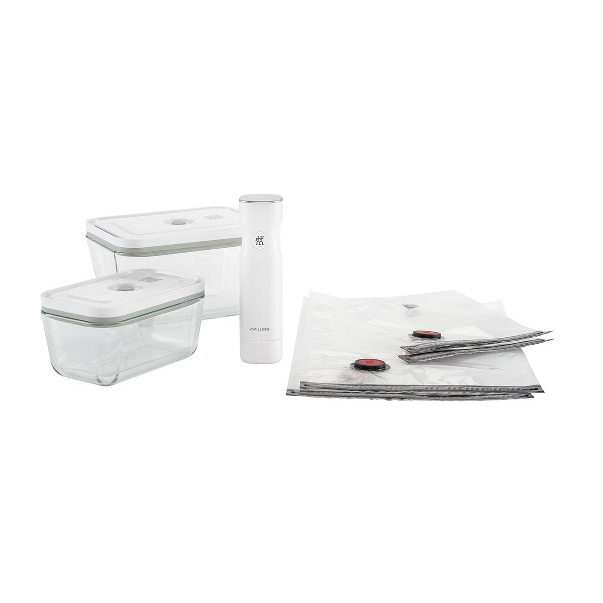 ZWILLING FRESH & SAVE Vakuum Starterset | Glas | M/L | 7-teilig | weiß ZWILLING FRESH & SAVE Vakuum Starterset | Glas | M/L | 7-teilig | weiß
