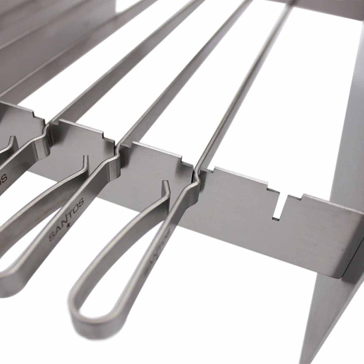 SANTOS Windschild für Seitenbrenner der SANTOS S-Serie & E-Serie mit XXL Spießen, Edelstahl SANTOS Windschild für Seitenbrenner der SANTOS S-Serie & E-Serie mit XXL Spießen, Edelstahl