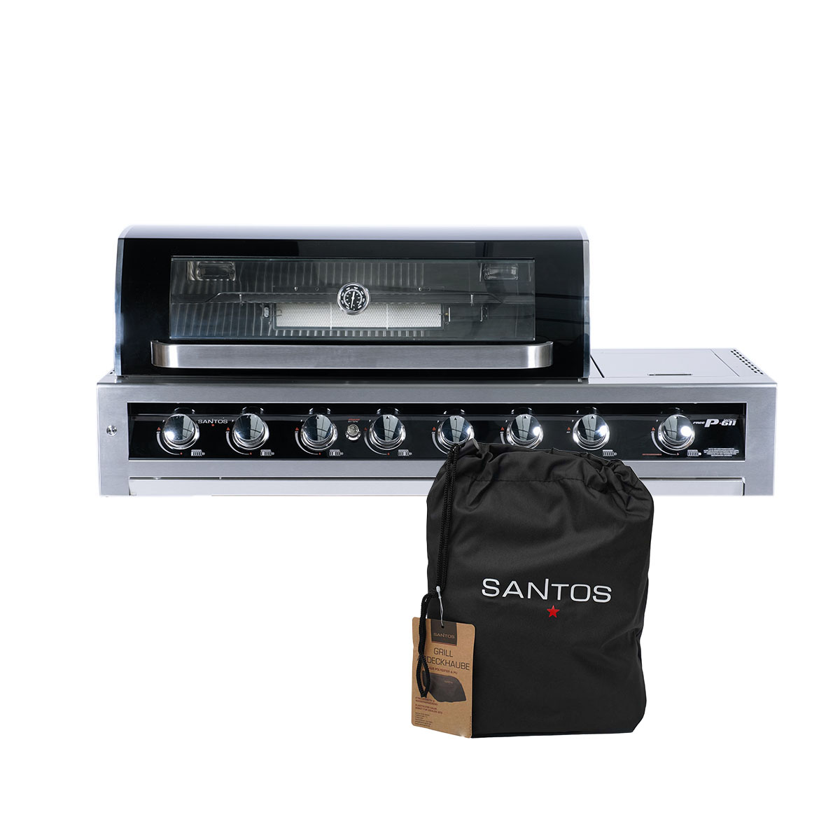 SANTOS Free P-611 Einbaugrill inkl. Abdeckhaube