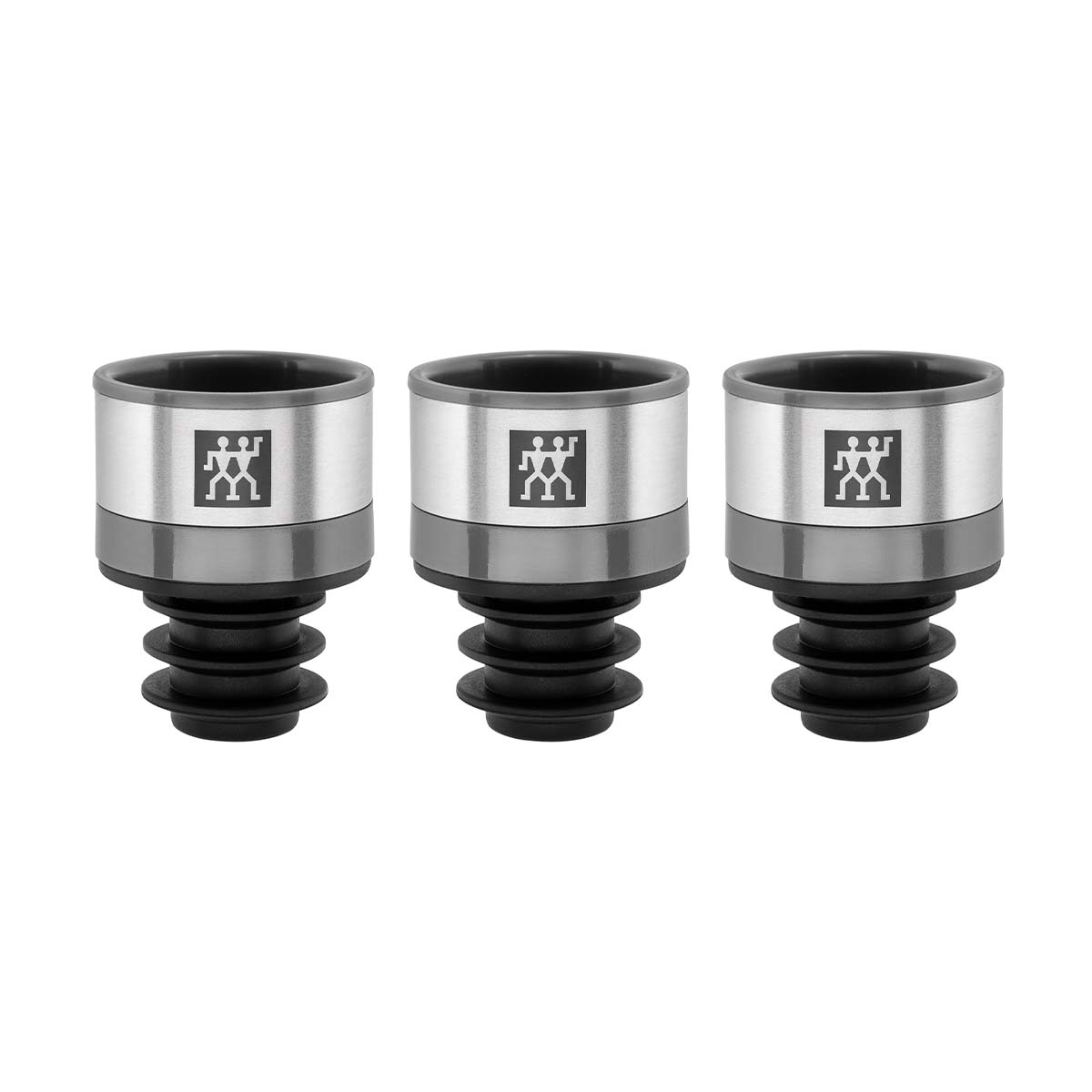 ZWILLING FRESH & SAVE Vakuum Edelstahl Weinverschluss Set, 3-teilig, grau ZWILLING FRESH & SAVE Vakuum Edelstahl Weinverschluss Set, 3-teilig, grau