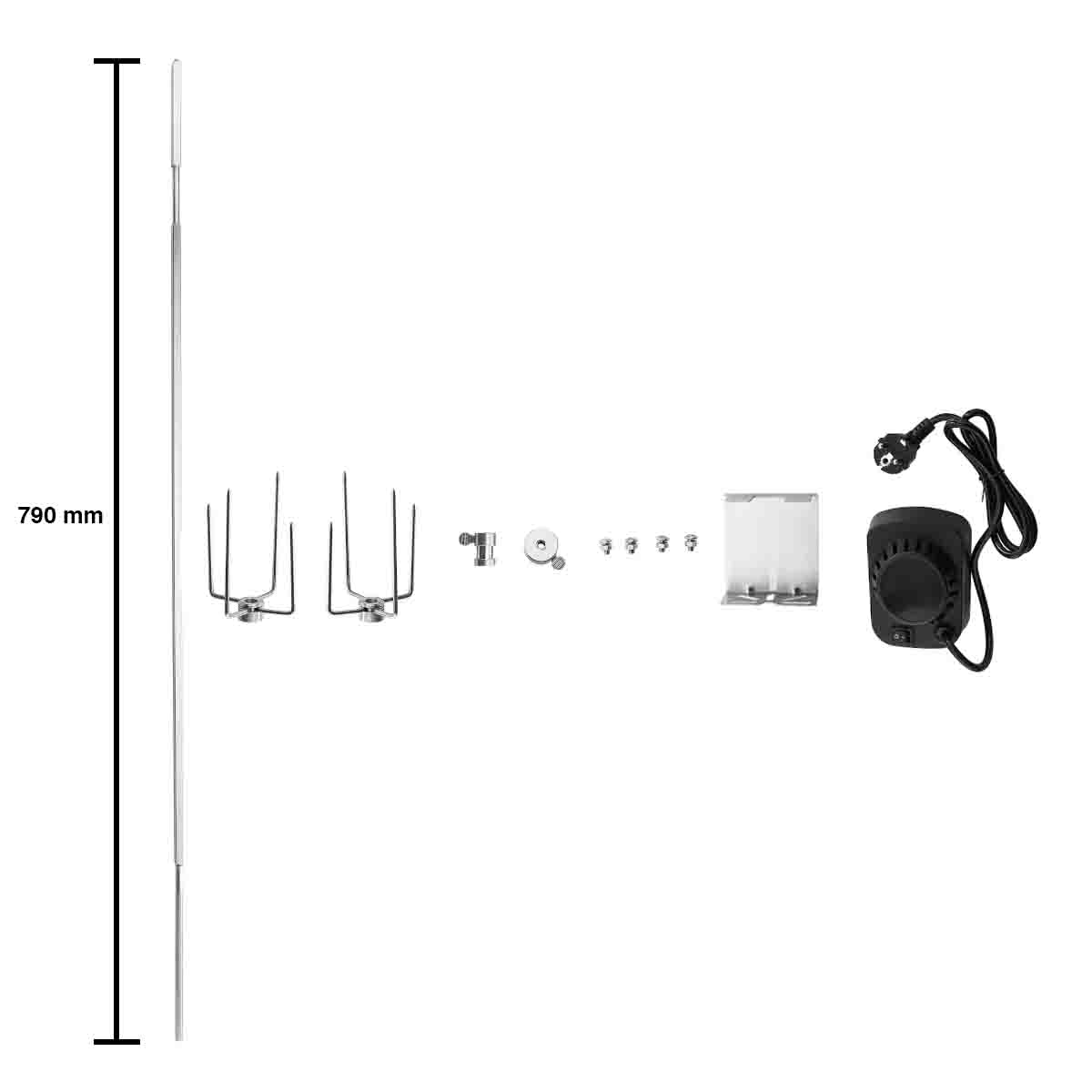 SANTOS Universal Drehspieß, 790 mm