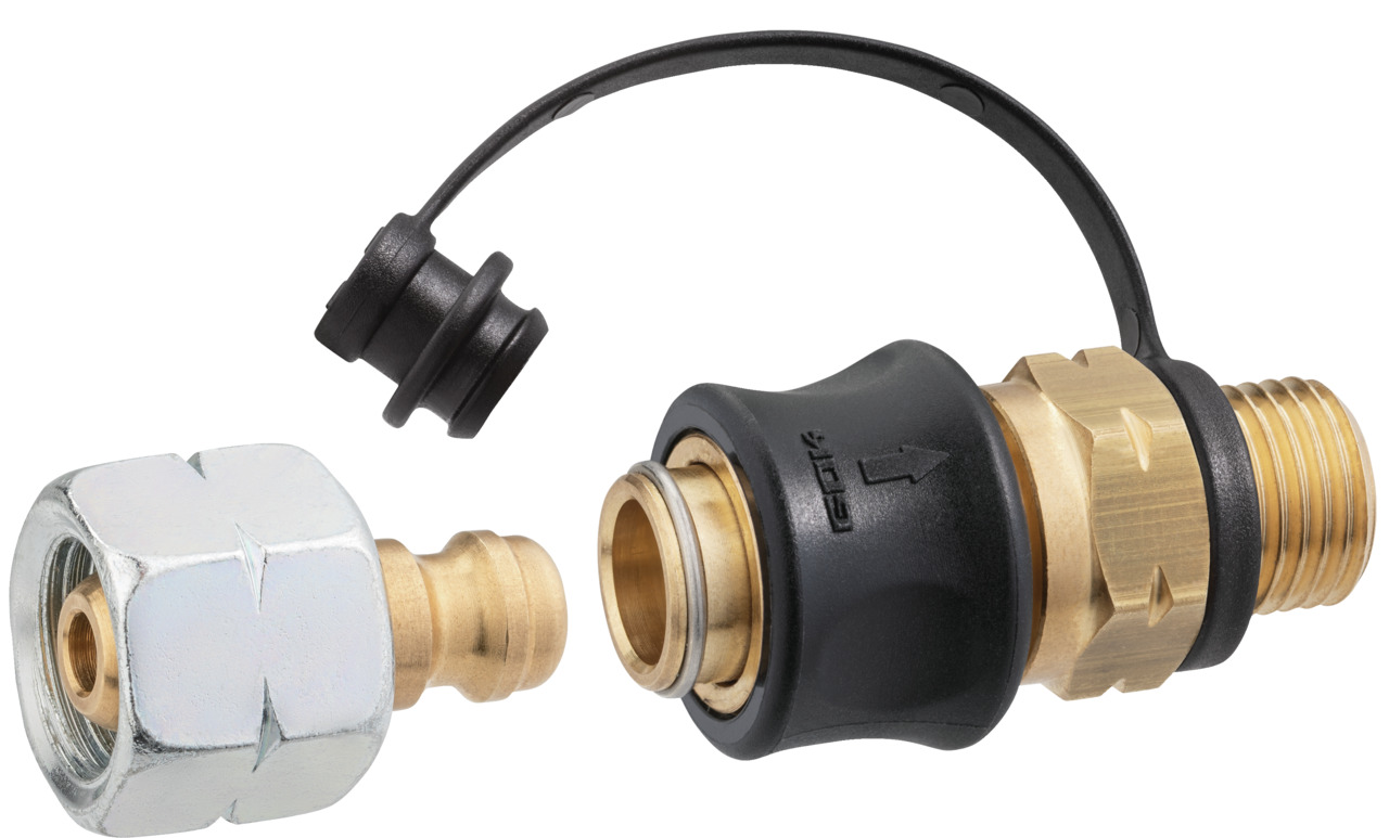Steckk. SKU-QR PS5bar G1/4 LH-KN x SKU und Steckn. STN x G1/4 LH-UEM 2 St. SV