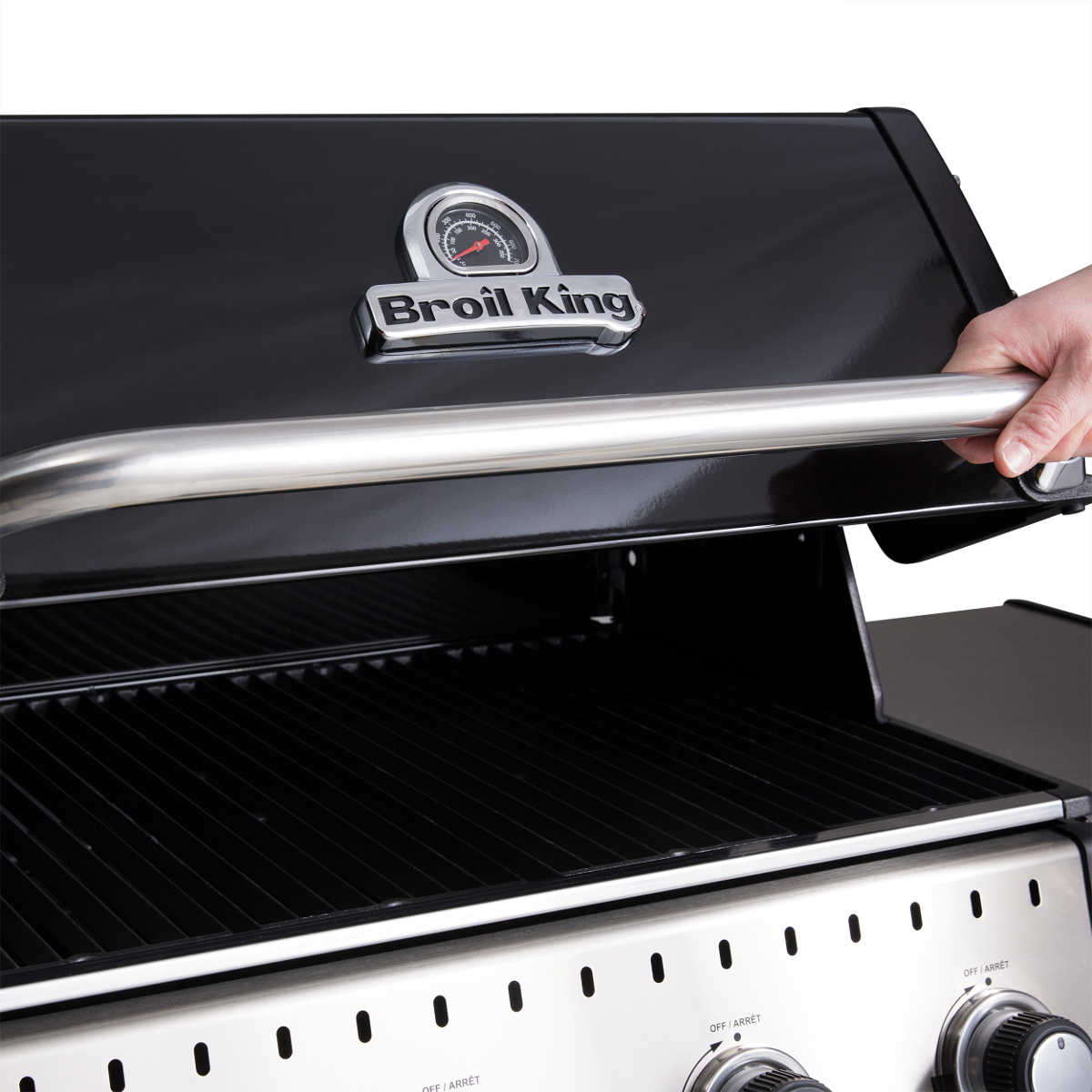 Broil King Baron 490 Komplettset inkl. Drehspieß | Einsatzpfanne | Abdeckhaube | Drehspießkorb