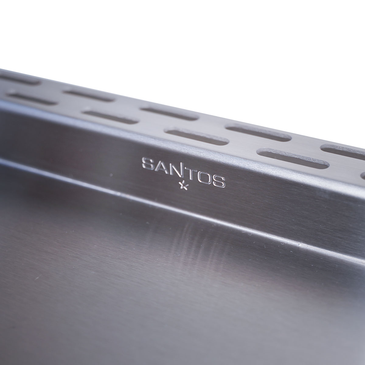 Santos Edelstahl XXL Plancha Detail Kante