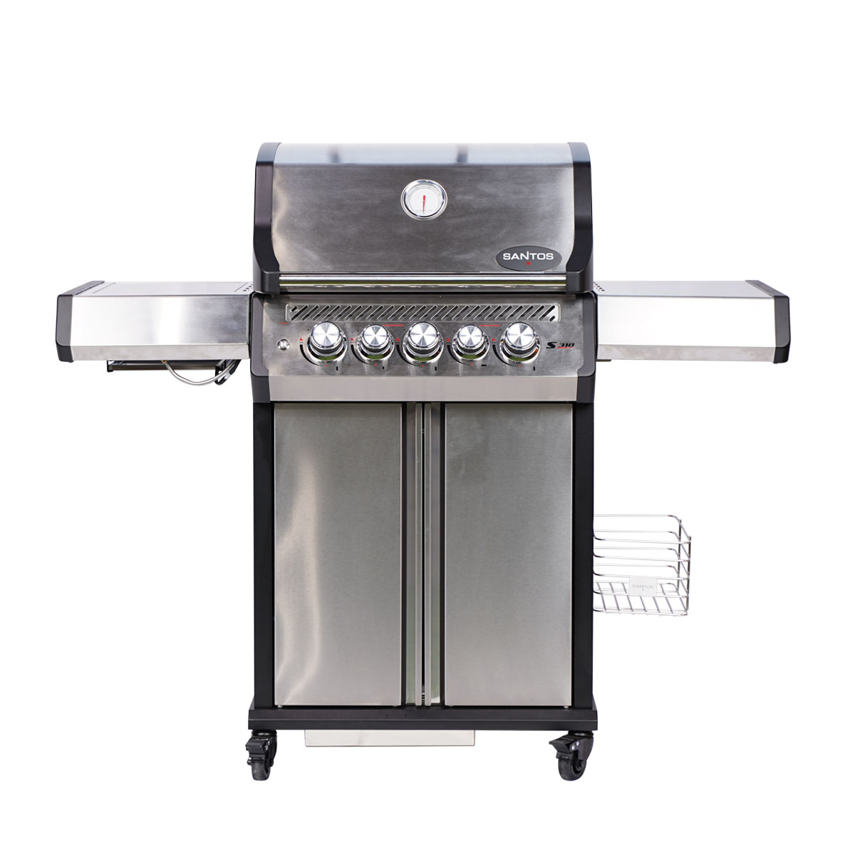 SANTOS S-318 Pro Edelstahl | Seiten- & Heckbrenner