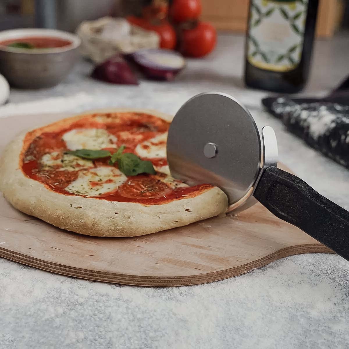 SANTOS Pizzaschneider, Edelstahl SANTOS Pizzaschneider, Edelstahl