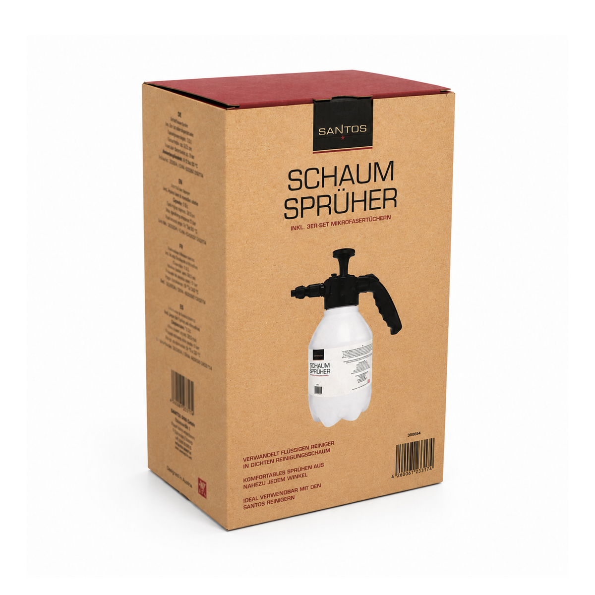 SANTOS Schaumsprüher inkl. Mikrofasertücher